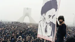 Iranian protestors demonstrate against Shah Mohammad Reza Pahlavi in Tehran