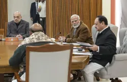 PM Modi at BJP meeting along with top leaders