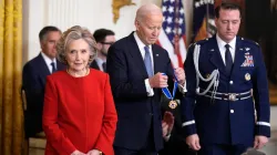 Biden awards Hillary Clinton