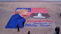 Sudarsan Pattnaik creates sand art of Donald Trump