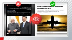 Fact Check, China, India,  visa-free entry for Indians in China