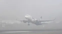 Kolkata airport, dense fog