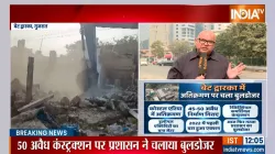 mega demolition drive in Gujarat, gujarat news, Gujarat unauthorised structures, removed in mega dem