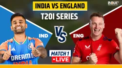 India vs England 1st T20I Live.