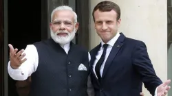 PM Modi with French President Emmanuel Macron