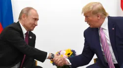 Russian President Vladimir Putin with US President Donald Trump