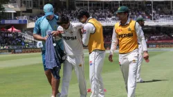 Saim Ayub left the field grimacing in pain on Day 1 of the 2nd Test against South Africa.