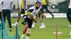 Mohammed Shami trained hard during the first nets session for India ahead of the England T20I series