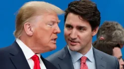 Donald Trump with Justin Trudeau