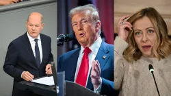 Olaf Scholz, Donald Trump, and Giorgia Meloni