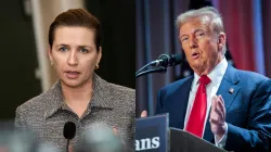 Denmark Prime Minister Mette Frederiksen and US President-elect Donald Trump