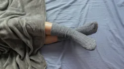 wearing socks while sleeping at night during winter