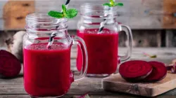 chia seeds and beetroot water