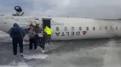 Delta jet overturns at Toronto airport