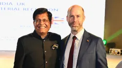 Union Minister Piyush Goyal with UK Trade Secretary Jonathan Reynolds