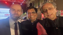 Shashi Tharoor shares selfie with Piyush Goyal.