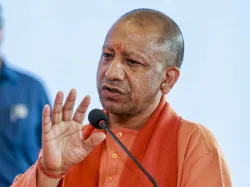 Uttar Pradesh Chief Minister Yogi Adityanath holds a cabinet meeting in Lucknow.