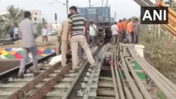 Freight train collides with girder in Anakapalle