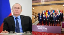 Vladimir Putin and members of Leaders from NATO