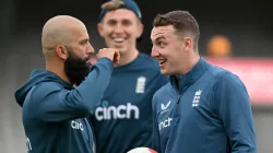 Moeen Ali and Harry Brook during the Ashes 2023 training in England