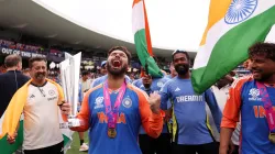 Rishabh Pant with the T20 World Cup 2024 title.