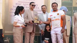 Rajat Sharma and Ritu Dhawan attend BMC Advisors Northern India Polo Championship final.