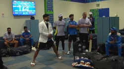 Indian players in the dressing room.