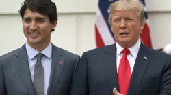 Donald Trump with Justin Trudeau