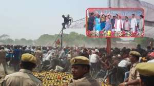Another stampede-like situation at Akhilesh Yadav's rally in Azamgarh after crowd rush towards stage