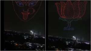 BJP organises drone show in Kolkata to showcase Bengal's heritage, party's campaign themes | WATCH