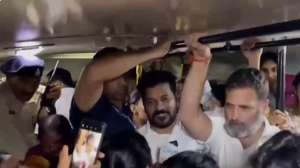 Hyderabad: Rahul Gandhi, Telangana CM Revanth Reddy travel in state transport bus | VIDEO
