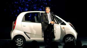 ata Group Chairman, Ratan Tata, steps out from the company's new 