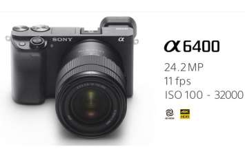 Sony a6400 mirrorless camera with a 24.2MP sensor and real-time 