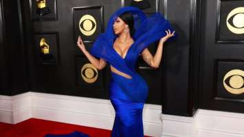 cardi b blue dress designer Grammy 2023: Cardi B wears outfit crafted by Indian designer Gaurav Gupta |  PHOTOS | Lifestyle