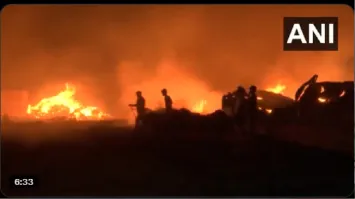 Operation underway to douse the fire.