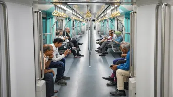 Mumbai Metro train. 