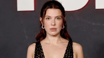 princess polly baby blue dress Millie Bobby Brown's sheer black gown revives old-Hollywood glamour at  FYSEE event
