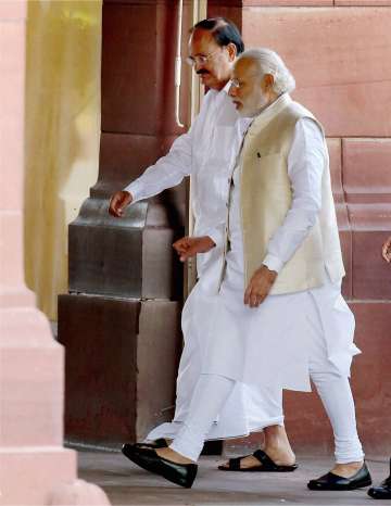 Venkaiah Naidu with PM Modi