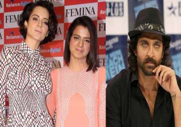 Kangana Ranaut with sister Rangoli, Hrithik Roshan