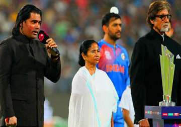 Shafqat Amanat Ali with Mamta Banerjee and Amitabh Bachchan