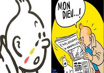 Image of weeping Tintin brings solidarity for Brussels attack
