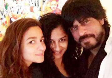 Alia Bhatt, Gauri Shinde and Shah Rukh Khan