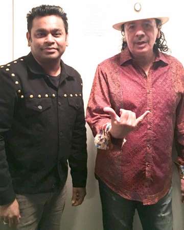 A R Rahman with Santana