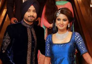 Harbhajan Singh with wife Geeta Basra