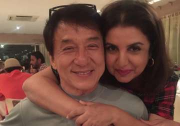 A picture with Jackie Chan with Farah Khan posted on Twitter