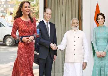 Kate Middleton and Prince William with PM Modi