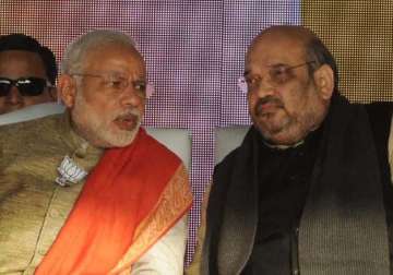 Narendra Modi with Amit Shah