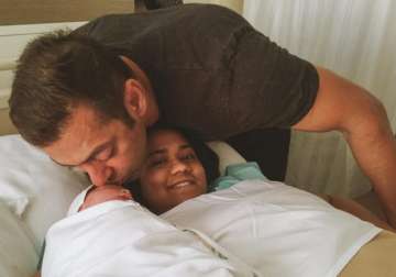 Salman Khan with sister Arpita and her son Ahil