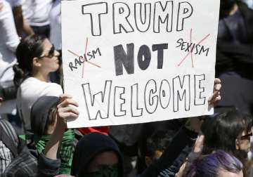 Demonstrators storm California convention to protest against Donald Trump  