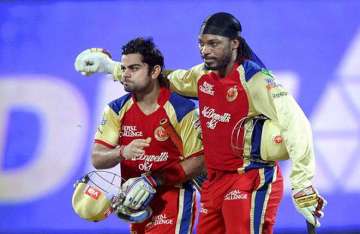 Chris Gayle and Virat Kohli